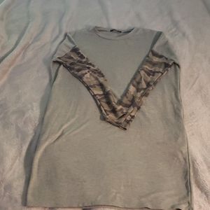 Super cute sweatshirt material grey dress w/POCKET